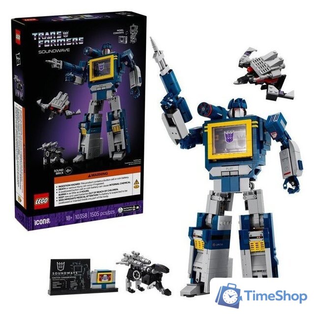 Конструктор LEGO Icons 10358 Трансформеры: Саундвейв - Изображение №3 — Интернет-магазин Time-Shop