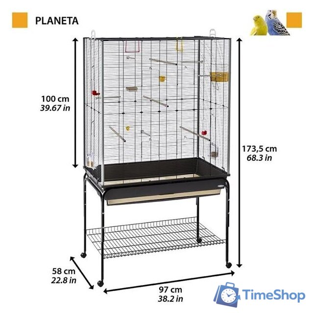 Клетка Ferplast Planeta 52066817 - Изображение №10 — Интернет-магазин Time-Shop