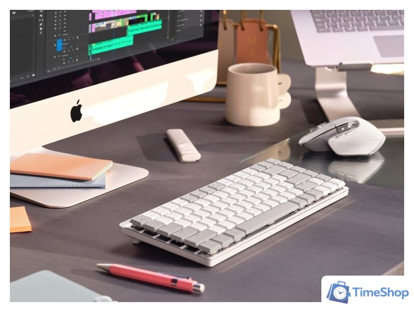 Клавиатура Logitech MX Mechanical Mini Tactile for Mac 920-010799 (белый/светло-серый, нет кириллицы) - Изображение №5 — Интернет-магазин Time-Shop
