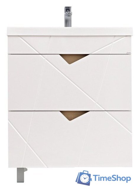  Doratiz Тумба под умывальник Doratiz Фьорд 70 9908.186 (дуб бунратти/белый) - Изображение №2 — Интернет-магазин Time-Shop