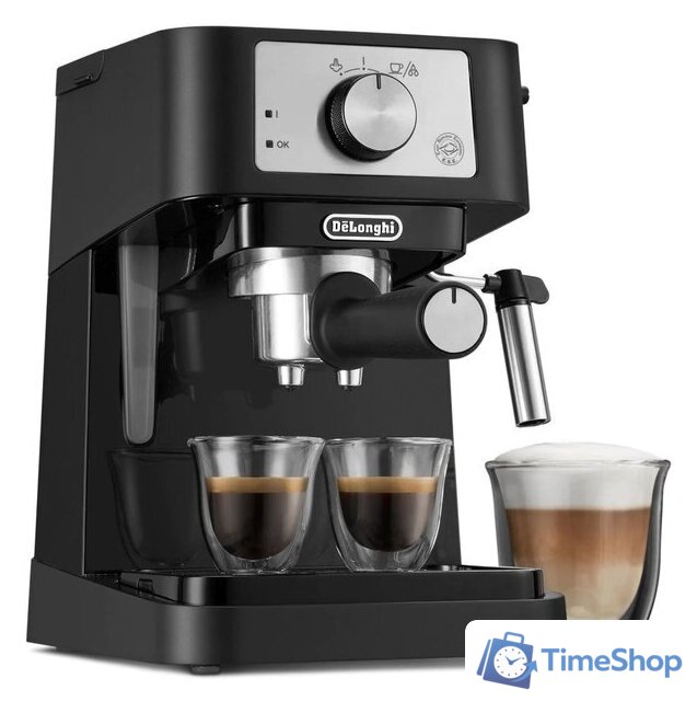 Рожковая кофеварка DeLonghi Stilosa EC260.BK - Изображение №2 — Интернет-магазин Time-Shop