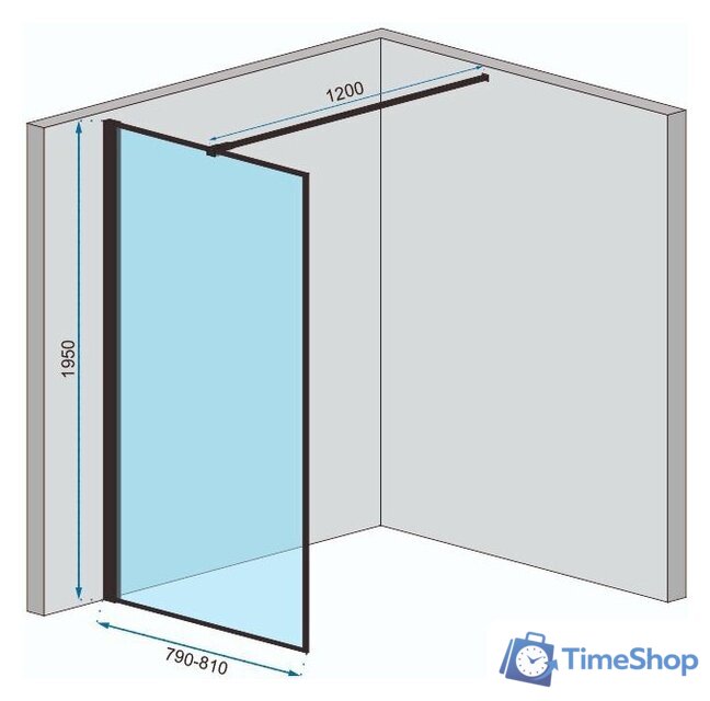 Душевая стенка Rea Bler 80 - Изображение №3 — Интернет-магазин Time-Shop