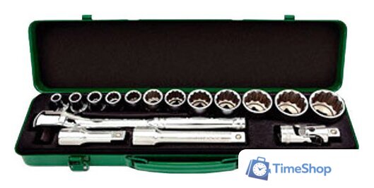 Набор трещотка с головками Toptul GCAD1604 16 предметов - Изображение №1 — Интернет-магазин Time-Shop