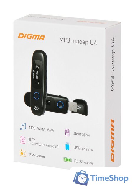 Плеер MP3 Digma U4 8GB - Изображение №8 — Интернет-магазин Time-Shop