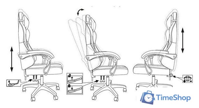 Игровое (геймерское) кресло Zombie Void (черный) - Изображение №8 — Интернет-магазин Time-Shop