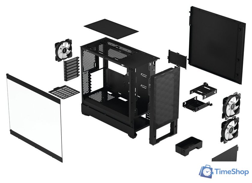 Корпус Fractal Design Pop Air RGB Black TG Clear Tint FD-C-POR1A-06 - Изображение №2 — Интернет-магазин Time-Shop