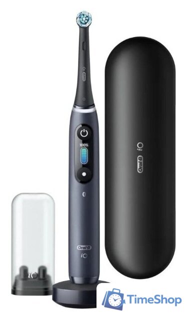 Электрическая зубная щетка Oral-B iO 8 (черный, с футляром, 1 насадка) - Изображение №1 — Интернет-магазин Time-Shop