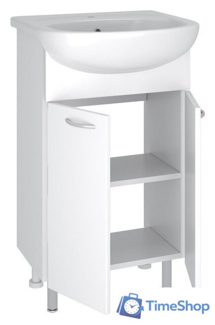  Runo Тумба с умывальником Уют 55 + Уют 55 (напольная) - Изображение №2 — Интернет-магазин Time-Shop