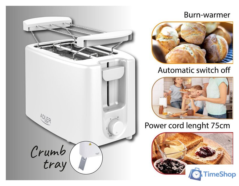 Тостер Adler AD 3223 - Изображение №11 — Интернет-магазин Time-Shop
