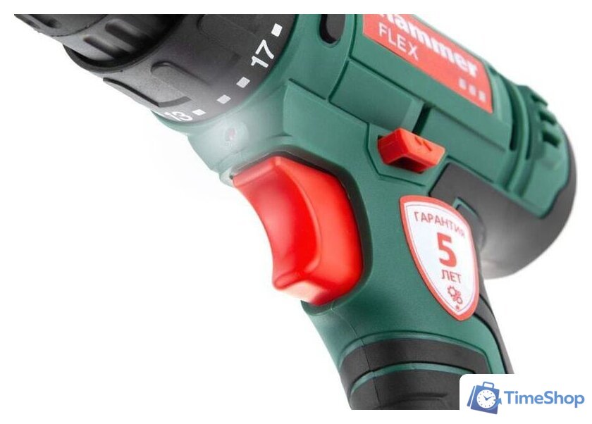 Дрель-шуруповерт Hammer Flex ACD18BS (с 2-мя АКБ, кейс) - Изображение №7 — Интернет-магазин Time-Shop