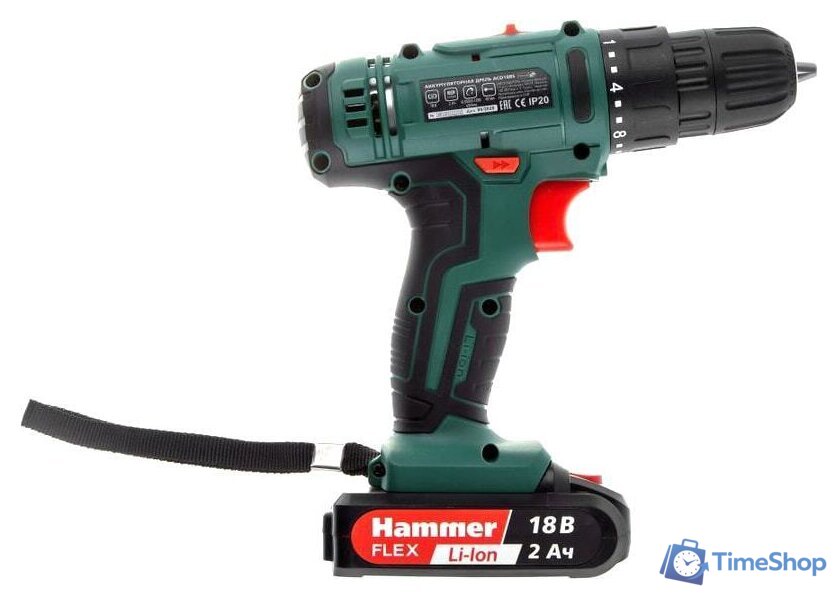 Дрель-шуруповерт Hammer Flex ACD18BS (с 2-мя АКБ, кейс) - Изображение №3 — Интернет-магазин Time-Shop