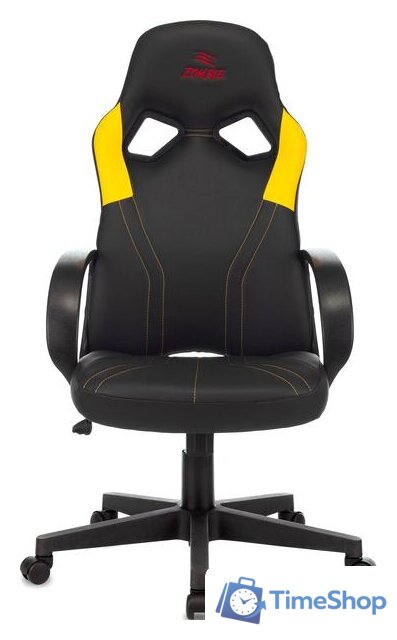 Игровое (геймерское) кресло Zombie Runner (черный/желтый) - Изображение №2 — Интернет-магазин Time-Shop
