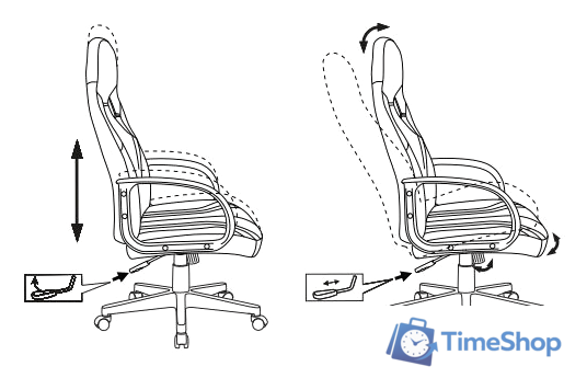Игровое (геймерское) кресло Zombie Runner (черный/желтый) - Изображение №6 — Интернет-магазин Time-Shop