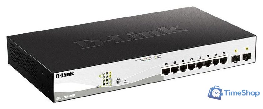Управляемый коммутатор 2-го уровня D-Link DGS-1210-10MP/FL - Изображение №2 — Интернет-магазин Time-Shop