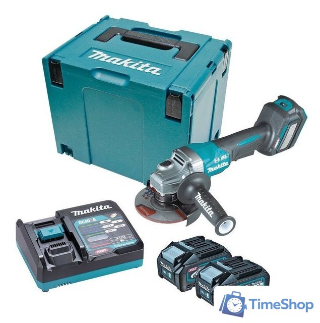 Угловая шлифмашина Makita GA029GM201 (с 2-мя АКБ, кейс) - Изображение №1 — Интернет-магазин Time-Shop