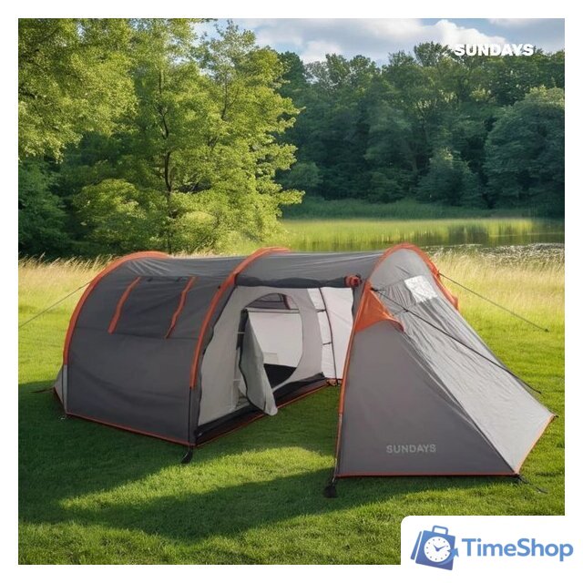 Кемпинговая палатка Sundays ZC-TT015 (темно-серый/оранжевый) - Изображение №5 — Интернет-магазин Time-Shop