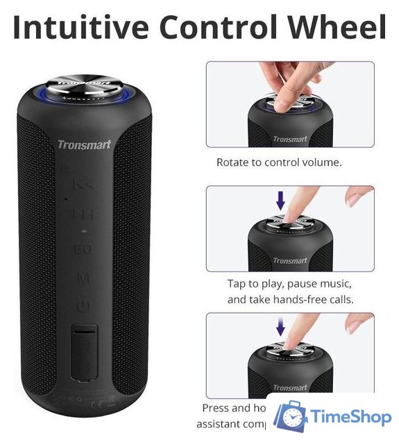 Беспроводная колонка Tronsmart T6 Plus Upgraded Edition (черный) - Изображение №6 — Интернет-магазин Time-Shop