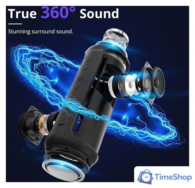 Беспроводная колонка Tronsmart T6 Plus Upgraded Edition (черный) - Изображение №2 — Интернет-магазин Time-Shop