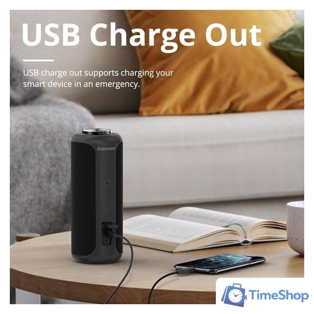 Беспроводная колонка Tronsmart T6 Plus Upgraded Edition (черный) - Изображение №10 — Интернет-магазин Time-Shop