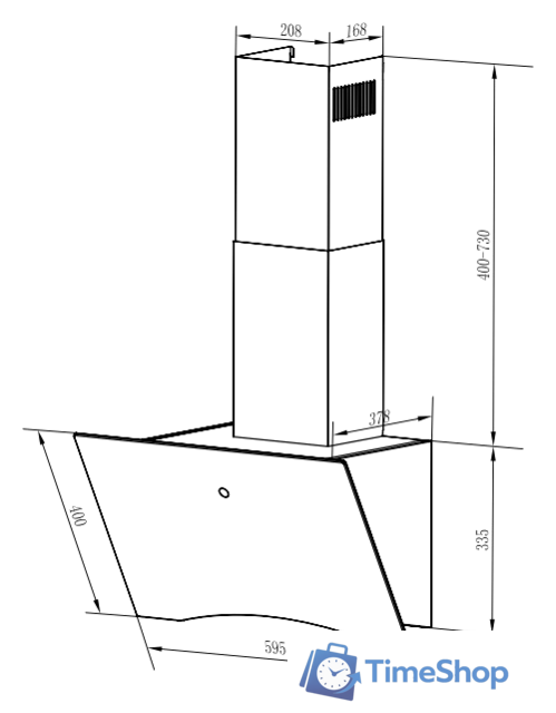 Кухонная вытяжка Weissgauff Assy 60 TC BL - Изображение №2 — Интернет-магазин Time-Shop