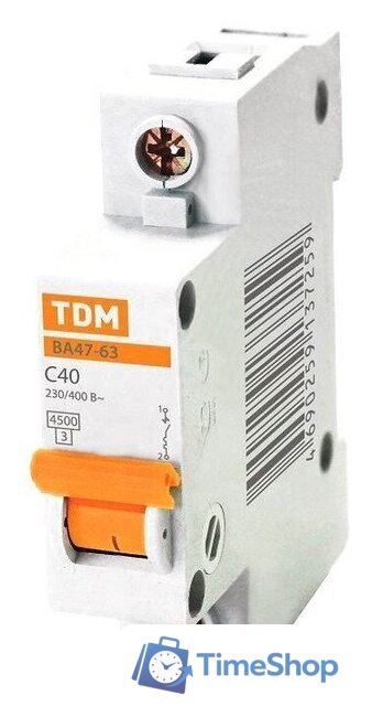 Выключатель автоматический TDM Electric ВА 47-63 1Р 32А (C) 4.5кА SQ0218-0006 - Изображение №1 — Интернет-магазин Time-Shop