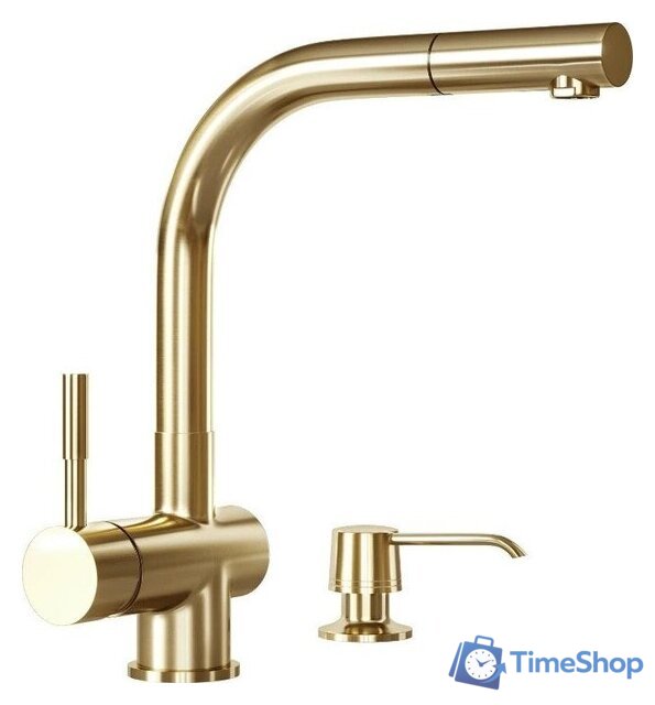 Дозатор для моющего средства Globalo Intio Light Gold Mat - Изображение №4 — Интернет-магазин Time-Shop