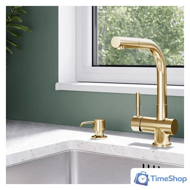 Дозатор для моющего средства Globalo Intio Light Gold Mat - Изображение №6 — Интернет-магазин Time-Shop