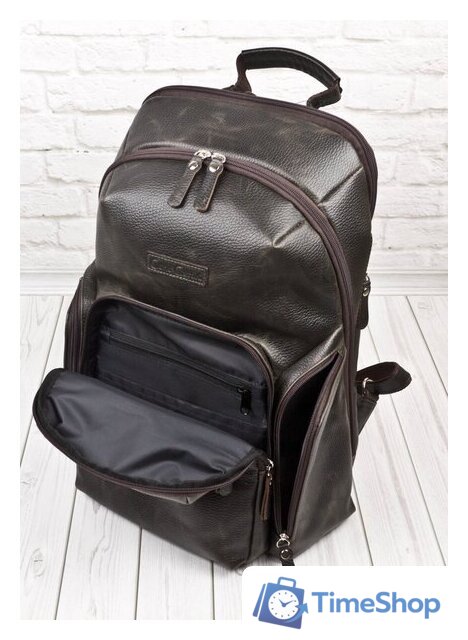 Городской рюкзак Carlo Gattini Sinfonica Bertario 3102-04 (темно-коричневый) - Изображение №9 — Интернет-магазин Time-Shop