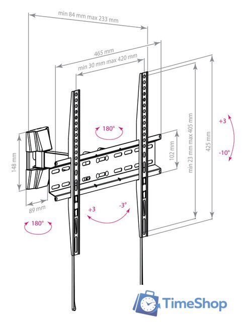 Кронштейн для телевизора Arm Media LCD-413 - Изображение №3 — Интернет-магазин Time-Shop