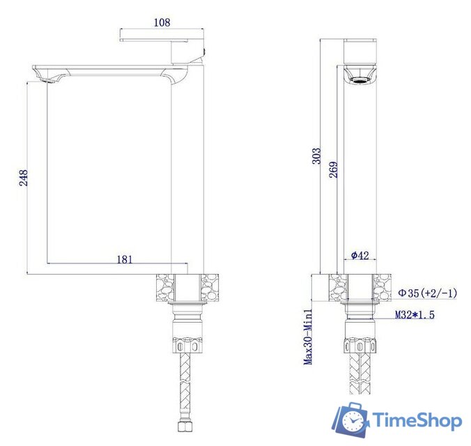 Смеситель AV Engineering AVLES0-BW1 - Изображение №2 — Интернет-магазин Time-Shop