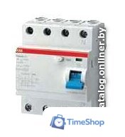 Устройство защитного отключения ABB F204 4P 25A 30mA 6kА 4М 2CSF204001R1250 - Изображение №1 — Интернет-магазин Time-Shop