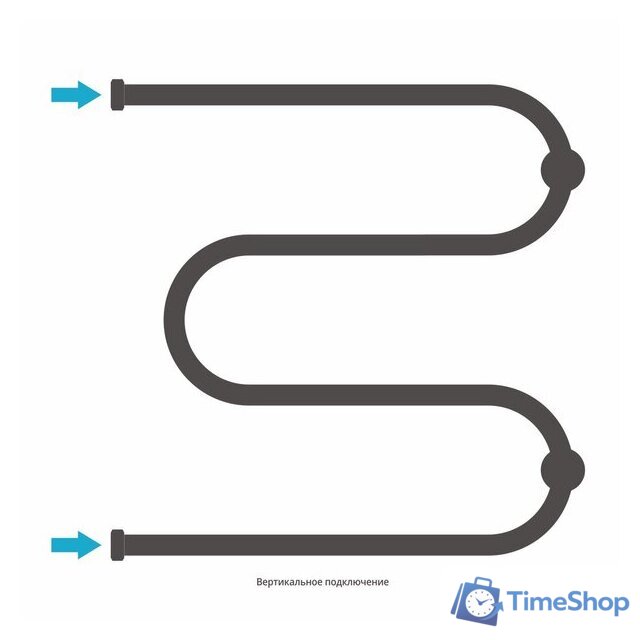 Полотенцесушитель Сунержа М-образный 2 полки 600х600 00-0008-6060 - Изображение №4 — Интернет-магазин Time-Shop