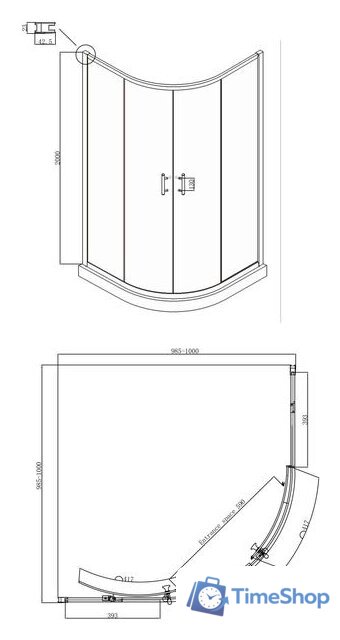 Душевой уголок Ambassador Set 14011105-ST13 - Изображение №5 — Интернет-магазин Time-Shop