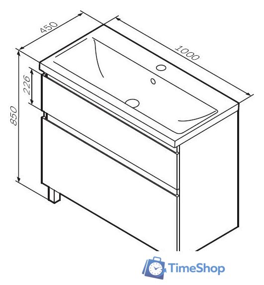  AM.PM Тумба под умывальник X-Joy M85AFSX1002WG - Изображение №5 — Интернет-магазин Time-Shop