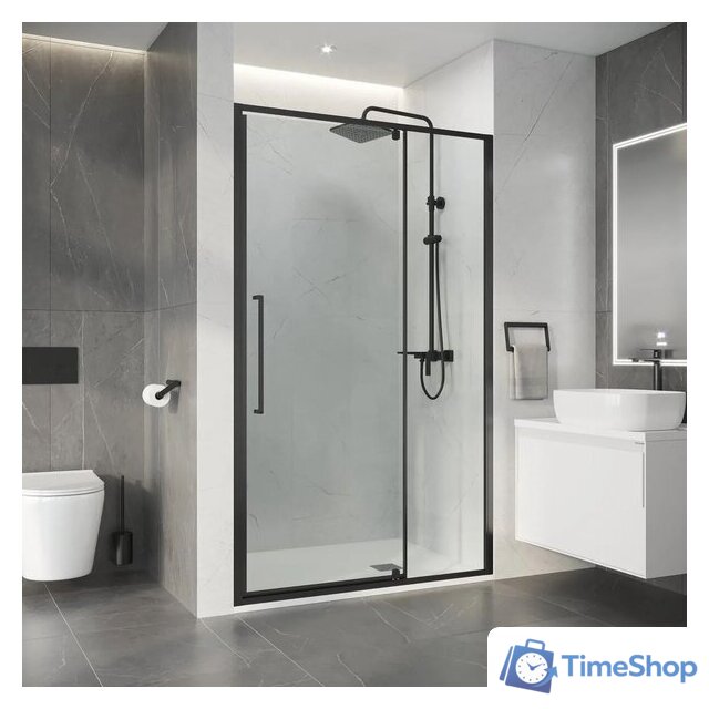 Душевая дверь Niagara Nova NG-35-12AGR 120х195 (графит/прозрачное стекло) - Изображение №8 — Интернет-магазин Time-Shop