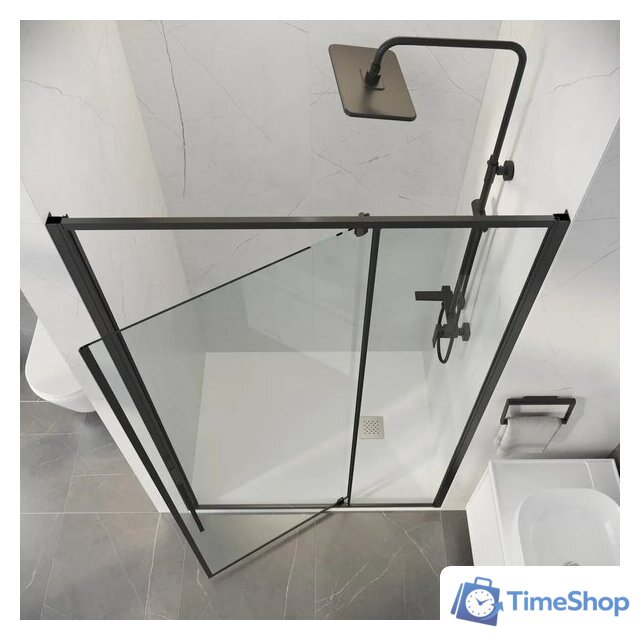 Душевая дверь Niagara Nova NG-35-12AGR 120х195 (графит/прозрачное стекло) - Изображение №11 — Интернет-магазин Time-Shop