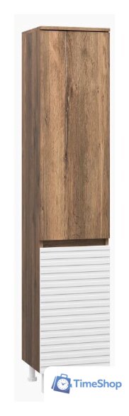  Brevita Шкаф-пенал Dakota 35 DAK-050350-19/01Л (белый/темное дерево) - Изображение №1 — Интернет-магазин Time-Shop