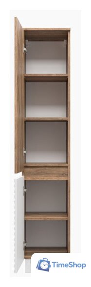  Brevita Шкаф-пенал Dakota 35 DAK-050350-19/01Л (белый/темное дерево) - Изображение №2 — Интернет-магазин Time-Shop