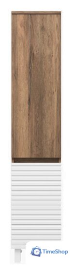  Brevita Шкаф-пенал Dakota 35 DAK-050350-19/01Л (белый/темное дерево) - Изображение №4 — Интернет-магазин Time-Shop