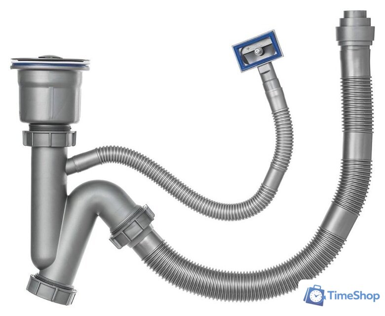 Кухонная мойка Saniteco 6045 + Spike F9S07011 (сатин, с сифоном, дозатором и коландером) - Изображение №11 — Интернет-магазин Time-Shop