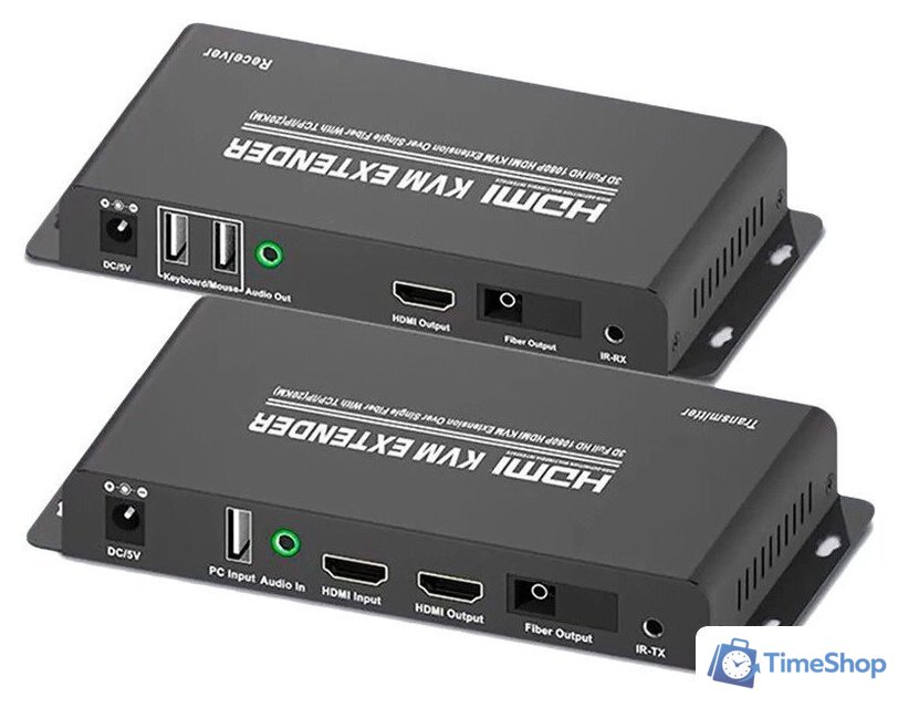 Удлинитель USBTOP HDMI USB по оптическому кабелю SC до 20км (1 приемник, 1 передатчик) - Изображение №1 — Интернет-магазин Time-Shop
