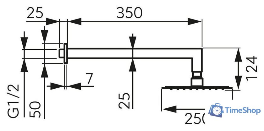 Верхний душ Ferro NPT14BL - Изображение №2 — Интернет-магазин Time-Shop