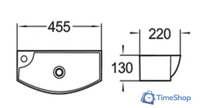Умывальник SantiLine SL-2013L - Изображение №2 — Интернет-магазин Time-Shop