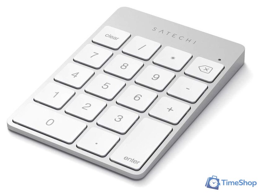 Цифровой блок Satechi Aluminum Slim Rechargeable Bluetooth Keypad (серебристый) - Изображение №6 — Интернет-магазин Time-Shop