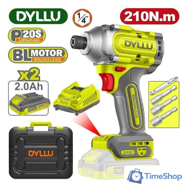 Винтоверт Dyllu DTCD2B21 (с 2-мя АКБ, кейс) - Изображение №1 — Интернет-магазин Time-Shop