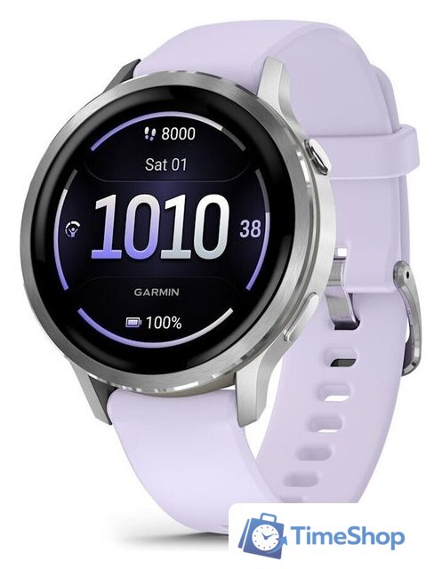 Умные часы Garmin Venu 4 41 мм (серебристый/сиреневый) - Изображение №1 — Интернет-магазин Time-Shop