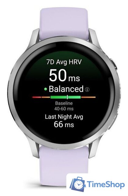 Умные часы Garmin Venu 4 41 мм (серебристый/сиреневый) - Изображение №3 — Интернет-магазин Time-Shop