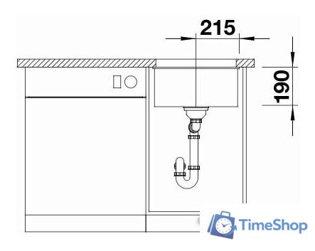 Кухонная мойка Blanco Subline 400-U 525990 (черный) - Изображение №4 — Интернет-магазин Time-Shop