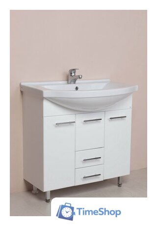  Onika Тумба под умывальник Моника 75.17 (белый) [107502] - Изображение №3 — Интернет-магазин Time-Shop