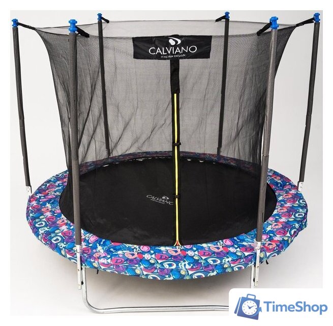 Батут Calviano Smile 252 см-8FT INSIDE с внутренней сеткой складной - Изображение №2 — Интернет-магазин Time-Shop
